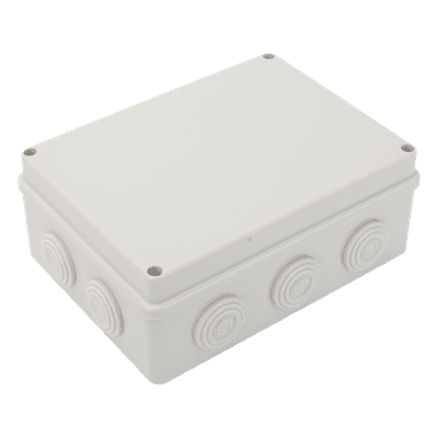 Caja de Derivación de Plástico / 10 Glándulas de Goma / IP55 / 140 x 190 x 76 mm / -40 a 120°C