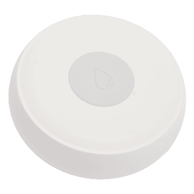 Sensor de Inundación Inalámbrico / Zigbee 2.4 GHz / Batería hasta 24 Meses / Diseño Separado Cuerpo-Sensor / Alerta de Batería Baja