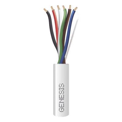Cable para Alarma / 6 Conductores / Calibre 18 AWG / Plenum / 305 m (1000 ft) / Blanco
