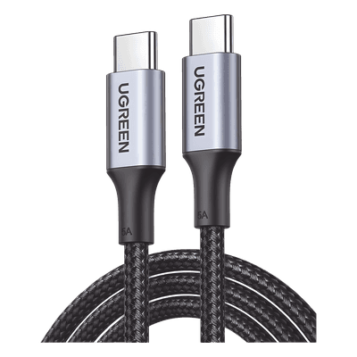 Cable USB-C a USB-C / Carga Rápida 100W / Transferencia 480 Mbps / Nylon Trenzado 3 m (9.8 ft) / Aluminio