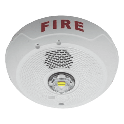 Sirena con Estrobo LED / 2 Hilos / Techo / Candela Seleccionable 15-177 cd / Sincronización System Sensor Sync / Compatible SpectrAlert