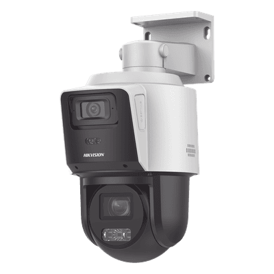 Cámara PTZ IP TandemVu / 4 Megapixel / Zoom Óptico 4X / Dual Light IR 40 m (131.2 ft) + Luz Blanca 30 m (98.4 ft) / WDR 120 dB / AcuSense / Audio Bidireccional / IP66 / PoE+