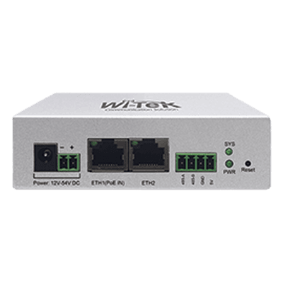 Controlador IoT / 2 Puertos 10/100 Mbps / PoE 802.3af / RS-485 / Alimentación 12-54V DC / Gestión Solar en la Nube