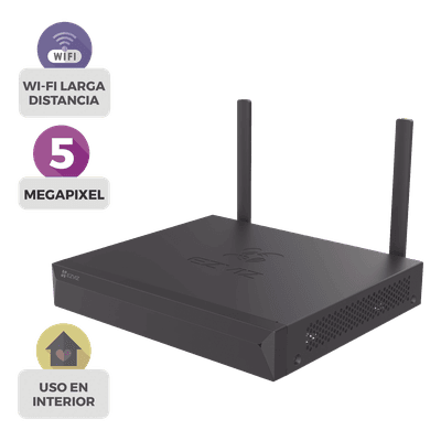 NVR Inalámbrico IP / 8 Canales / 5 Megapixel (3K) / Wi-Fi 100 m (328 ft) / HDMI y VGA / H.265 / 8 TB