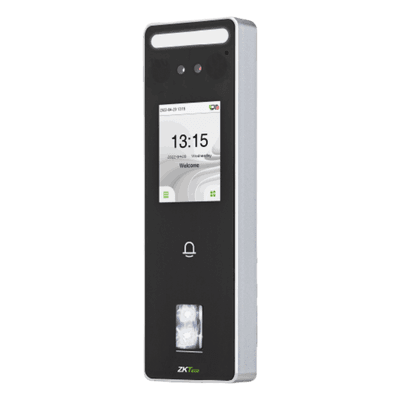 Terminal de Control de Acceso Multibiométrica / 500 Rostros / 3,000 Huellas / Pantalla 2.4" / IP65 / CPU Dual Core 1.2GHz / 256MB RAM / Wiegand & RS485