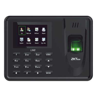 Terminal de Asistencia / Huella Digital / 500 Huellas / 50,000 Eventos / Reportes Excel vía USB / 7.2 x 5.3 x 1.4 in