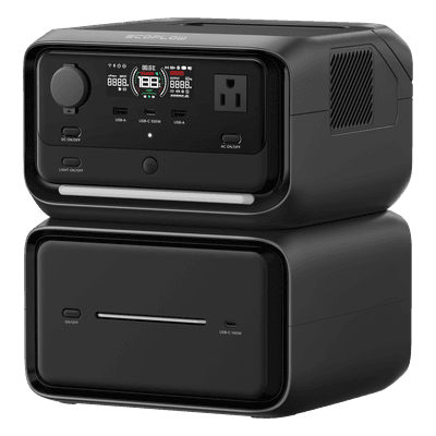 Estación de Energía Portátil / 858 Wh / Salida AC Dual 300 W (550 W Pico) / USB-C PD 100 W / Carga Solar 110 W / Wi-Fi y Bluetooth / Batería LFP