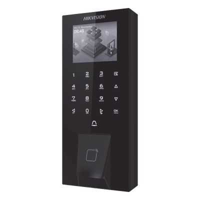 Terminal de Control de Acceso Biométrico / Huella + Tarjeta M1 + PIN + Bluetooth / 5,000 Huellas / 150,000 Eventos / Pantalla LCD Táctil 2.4 / IP65 / PoE / Wi-Fi / Bluetooth