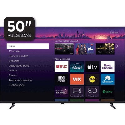 SmartTV QLED / 50 Pulgadas / 4K UHD / ROKU TV / Dolby Audio / WiFi Integrado / VESA 200x200 mm