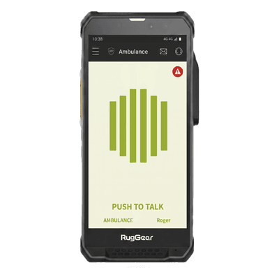 Radio PoC LTE / Pantalla HD+ 5.5" (14 cm) 500 Nits / Snapdragon 680 MCPTT / IP68 y MIL-STD-810H / Altavoz 103 dB / Android 14 / Licencia T.FLEX Smart 12 Meses