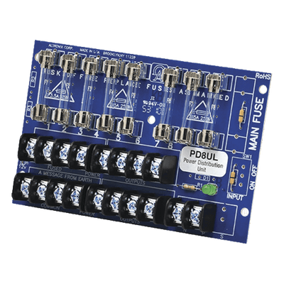 Módulo Distribuidor / 8 Salidas Fusibles / 12/24 VDC o 24/28 VAC / 10 A / UL Listed