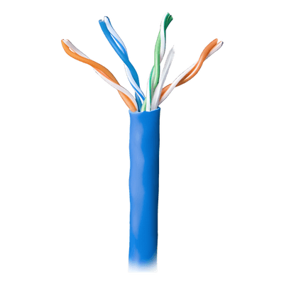Bobina de Cable Par Trenzado / CAT 5e / CMR / 305m (1000 pies) / 4 Pares / Cobre Sólido AWG 24 / Azul / -20°C a 75°C