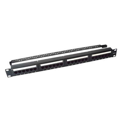 Panel de Parcheo de Impacto / 24 Puertos Cat6 / 1U Rack 19" (48.26 cm) / T568A/B / 110 IDC