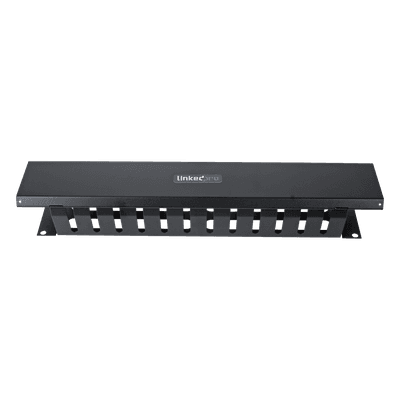 Organizador de Cables Horizontal / 2U para Rack 19" / Capacidad 125 Cables Cat5 / Cubierta Metálica / Acero con Pintura Electrostática