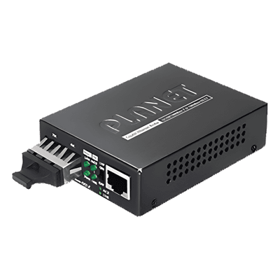 Convertidor de Medios / 1000 Mbps / Fibra Óptica Mono-Modo / 20 km (12.4 mi) / Conector SC / RJ45 Auto-MDI/MDI-X