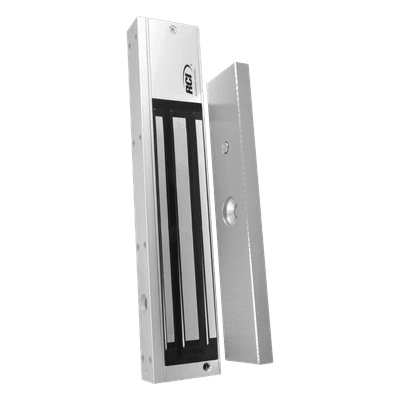 Chapa Magnética Electromagnética / 600 lbs / Antisabotaje / Sensor de Estado / LED Indicador / Aluminio Anodizado / 12/24 VCC