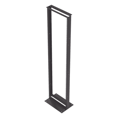 Rack 2 Postes / 19" EIA-310D / 45 UR / Carga 460 kg / Base L para Piso / Acero al Carbono