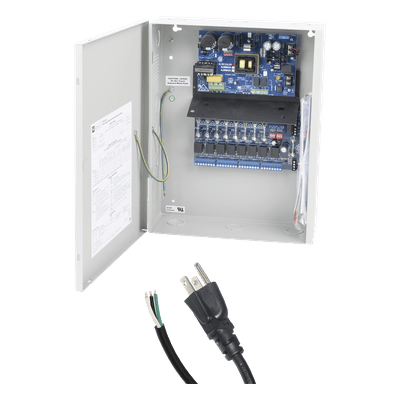 Fuente de Poder con Respaldo / 12 Vcc / 10 A / 240 W / 8 Salidas Independientes / 8 Entradas de Control / 115 Vca / Diseño Tarjeta