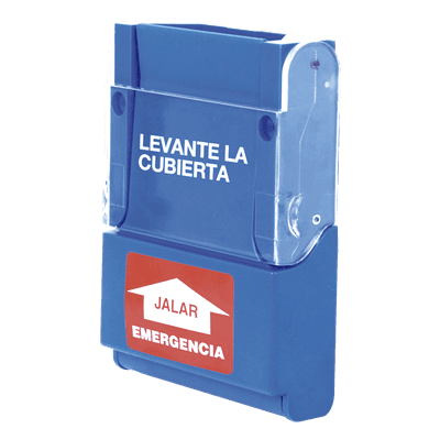 Estación de Emergencia Manual / Interruptor DPDT 3A @ 125VAC / Policarbonato Alta Resistencia / Montaje Superficial o Empotrado / 91 mm x 114.3 mm