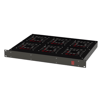 Ventilador para Rack 19" / 6 Abanicos / 1 Unidad de Rack / 110 Vca / 2.1 A / Carcasa de Acero Laminado