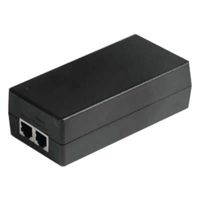 Inyector PoE Gigabit / 56 VDC / 1100 mA / 100-240 VCA / -10 a 40°C / 123 x 61 x 40 mm