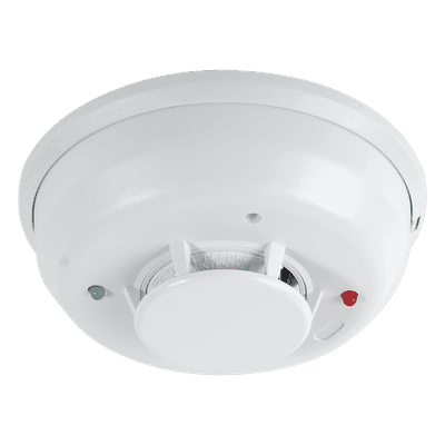 Detector de Humo Foto-Térmico Convencional / 2 Hilos No Polarizado / Sonorizador Integrado 85 dB / Sensor Térmico Fijo 57.2 °C / Serie i3 / Base Plug-In