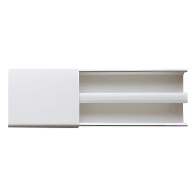 Canaleta de PVC / Dos Vías / 48 x 16 mm / Tramo 2.5 m (8.2 ft) / Auto-extinguible / Resistente UV