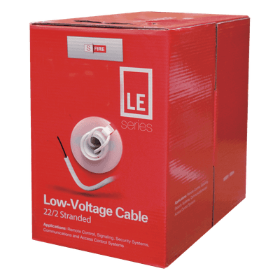 Cable de 2 Conductores / 22 AWG / CCA / 305 m (1000 pies) / PVC Retardante a la Flama / Blanco