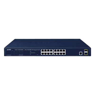 Switch Administrable Capa 2 / 16 Puertos Gigabit RJ45 / 2 Puertos SFP 2.5G / CloudNMS / Montaje Rack 1U