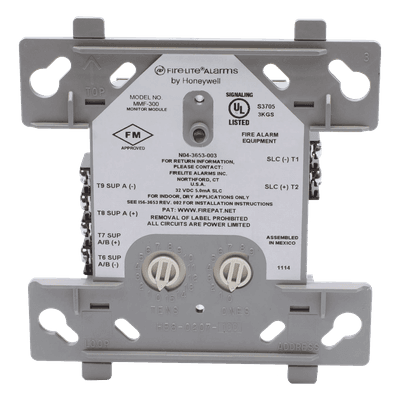 Módulo Monitor Direccionable / Circuito IDC Clase A o B / Lazo SLC / Alimentación por SLC / 1,500 Ohms Máx. / Certificado UL/FM