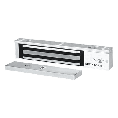 Chapa Magnética Electromagnética / 600 lb (272 kg) / 12/24 VDC Seleccionable / Sensor de Estado de Unión / LED / Uso Interior