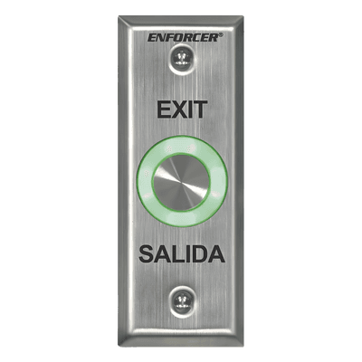 Botón de Salida Piezoeléctrico / IP65 / LED Bicolor Verde-Rojo / Toggle y Temporizador 1-30 s / Contactos NA/NC 2A / Acero Inoxidable