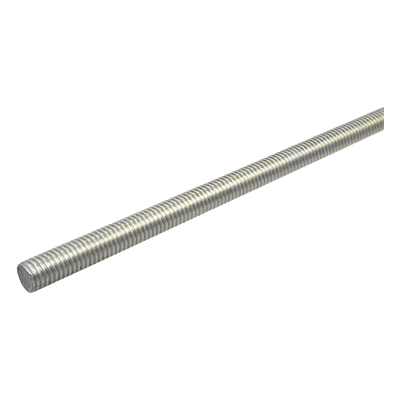 Varilla Roscada / 1/4" (6.4 mm) / 1 m (3.3 ft) / Fierro SAE 1018 / Galvanizado Electrolítico