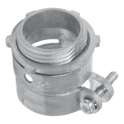 Conector Recto para Tubo Flexible / 1/2" (13 mm) / Diámetro 27 mm / Longitud 35 mm / Acabado Bruñido / Contratuerca Integrada