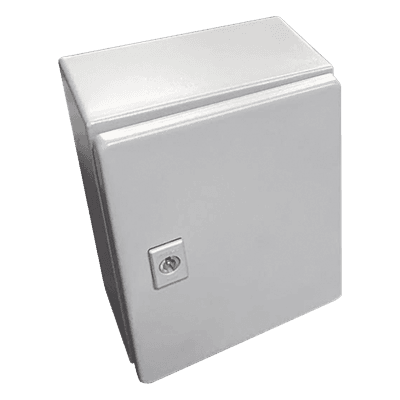 Gabinete NEMA 4 / IP66 / 30x30x15 cm / 12x12x6 in / Acero / Platina / UL