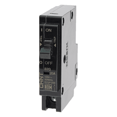 Interruptor Termomagnético Enchufable / 1 Polo / 15 A / 120/240 VCA / Capacidad Interruptiva 10 kA / Rango Térmico -30 a 70 °C