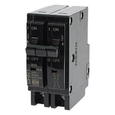 Interruptor Termomagnético Enchufable / 2 Polos / 40A / 240 VCA / Capacidad Interruptiva 10kA / -30 a 70°C