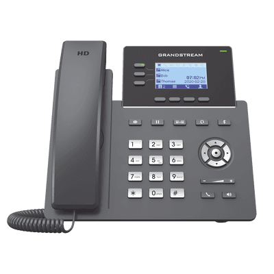 Teléfono IP / 3 Líneas / 6 Cuentas SIP / Gigabit PoE / Audio HD Opus / Gestión en la Nube