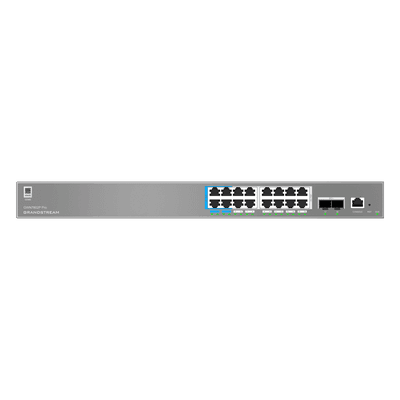 Switch Administrable PoE++ / 16 Puertos Gigabit / 2 SFP+ / Stacking 8 Unidades / Switching 216 Gbps / Capa 2++