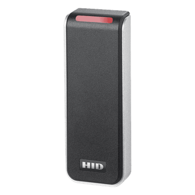 Lector de Control de Acceso Multitecnología / Seos, iCLASS, MIFARE, Proximity / NFC y Bluetooth 10 m (32.8 ft) / Salida Wiegand y OSDP / Montaje 45 mm