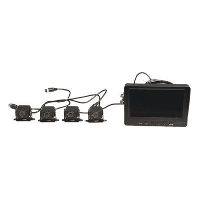 Sistema de Monitoreo Vehicular / 4 Cámaras 1080p / Pantalla LCD 7" / IP68 / Grabación Automática / Micro SD 512 GB / Cambio a Reversa — miniatura 2