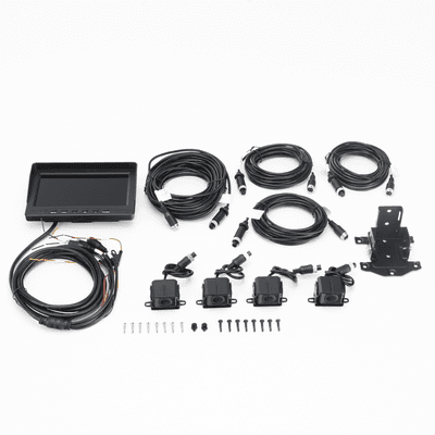 Sistema de Monitoreo Vehicular / 4 Cámaras 1080p / Pantalla LCD 7" / IP68 / Grabación Automática / Micro SD 512 GB / Cambio a Reversa — miniatura 3