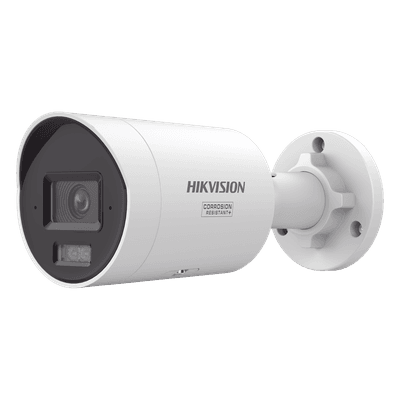 Cámara Bala IP / 4 Megapixel / ColorVu 3.0 / Dual Light 40 m (131.2 ft) / Lente F1.0 108.8° / Audio Bidireccional Dual / Estrobo Azul y Rojo / IP67 NEMA 4X / AcuSense 3.0 / WDR 130 dB