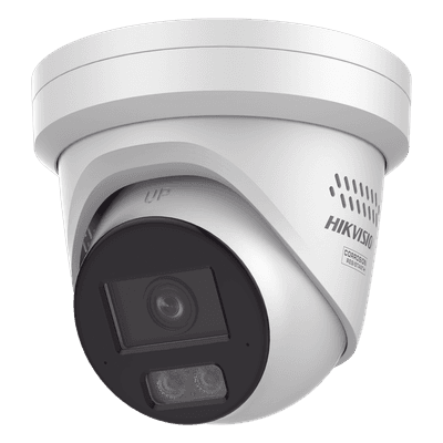 Turret IP / 4 Megapixel / Lente 2.8 mm / 108.8° / IR 30 m + Luz Blanca 30 m / 98 ft / WDR 130 dB / IP67 NEMA 4X / Metal / Audio bidireccional / Micro SD 512 GB
