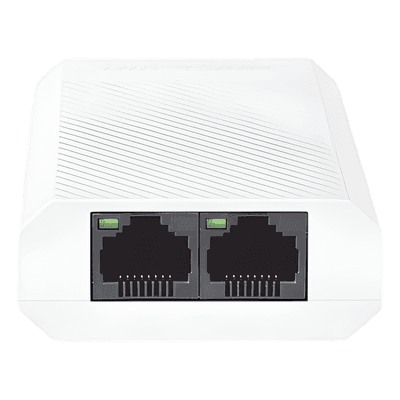 Extensor PoE+ / 100 Mbps / 1 Entrada PoE+ / 2 Salidas PoE+ / 30 W Totales / Alcance 200 m (656.2 ft) / Interior