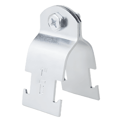 Abrazadera Unicanal / 1 1/2" (38 mm) / Calibre 14 (2.0 mm) / Galvanizada / Tubo 48.3 mm