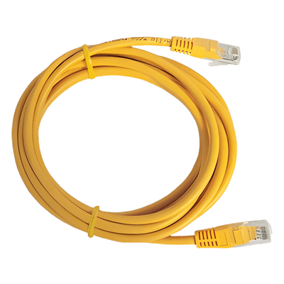 Cable de Parcheo UTP / Cat6 / 1 Metro (3.28 Pies) / Amarillo / 1 Gbps+ / RJ45 / 100 Ohm