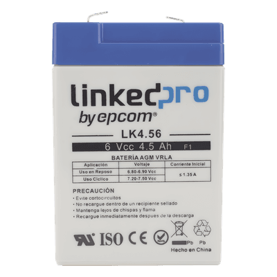 Batería de Respaldo AGM / 6 VCC / 4.5 Ah / Vida Útil 5 Años / Terminales F1 / Certificación UL — miniatura 2