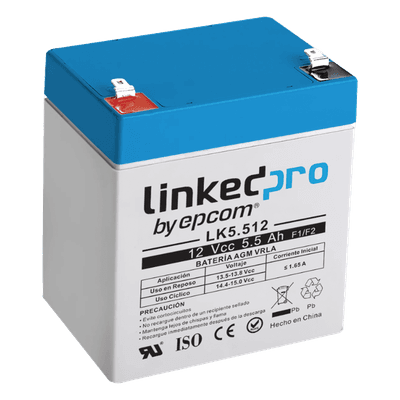 Batería de Respaldo AGM / 12 V / 5.5 Ah / Vida Útil 5 Años / Terminales F1 + Adaptador F2 / UL Certificada — imagen 1 de 4