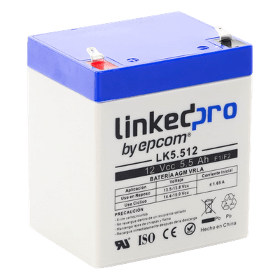 Batería de Respaldo AGM / 12 V / 5.5 Ah / Vida Útil 5 Años / Terminales F1 + Adaptador F2 / UL Certificada — miniatura 3